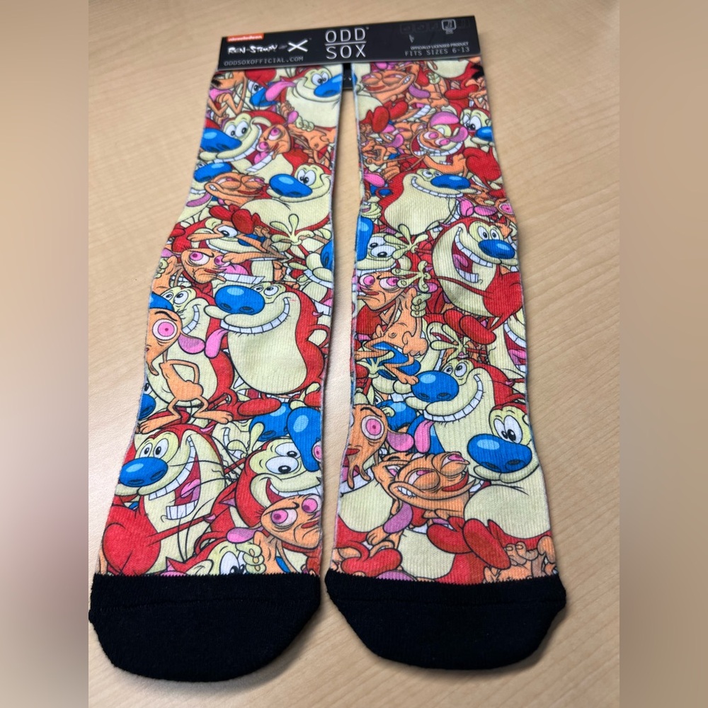 ODD SOX Ren x Stimpy Socks Sz 6-13